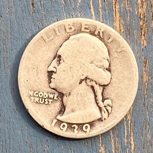 Vintage 1939 Liberty Silver Quarter Coin
Great Condition See photos for details